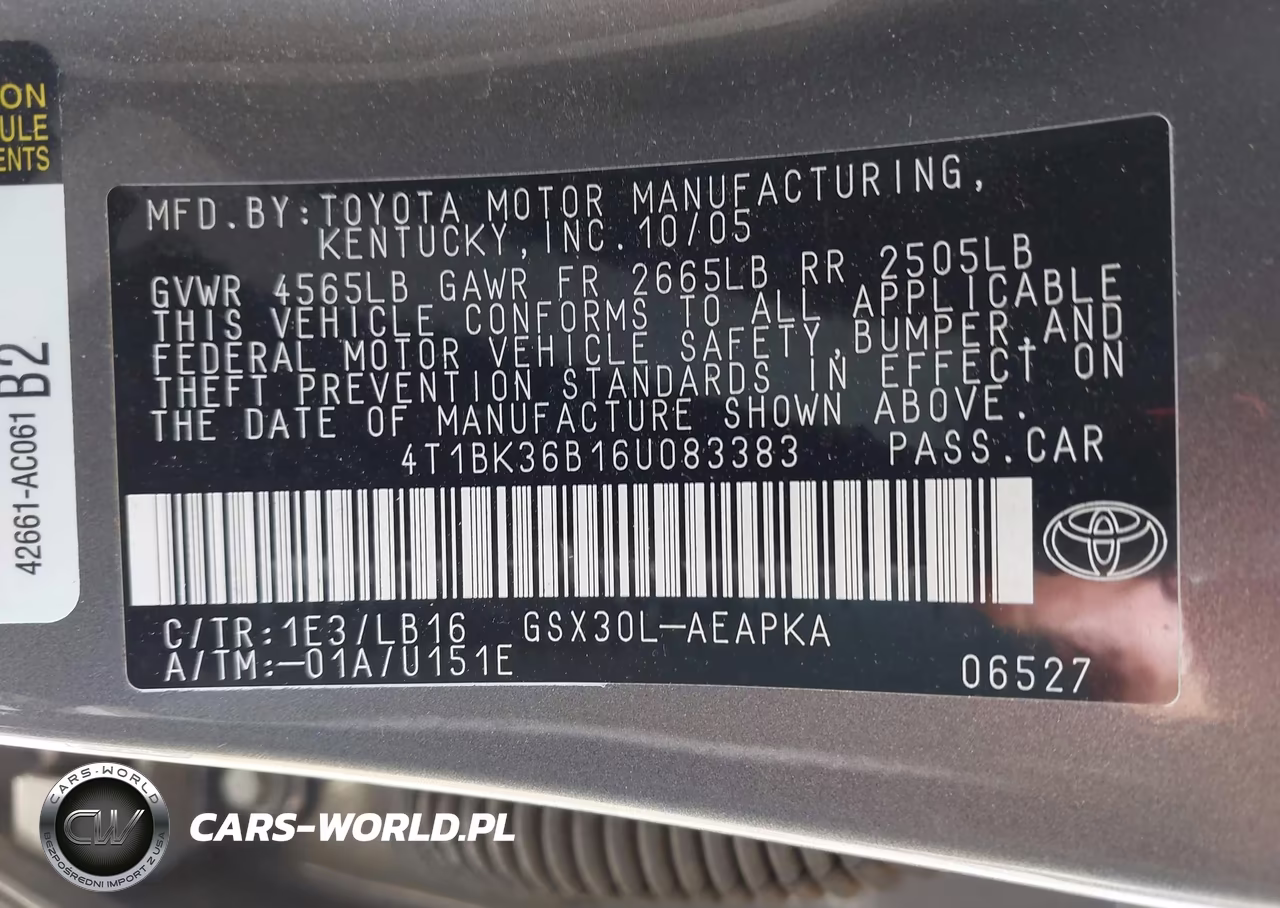 2006 Toyota Avalon Limited VIN:4T1BK36B16U083383 - 9
