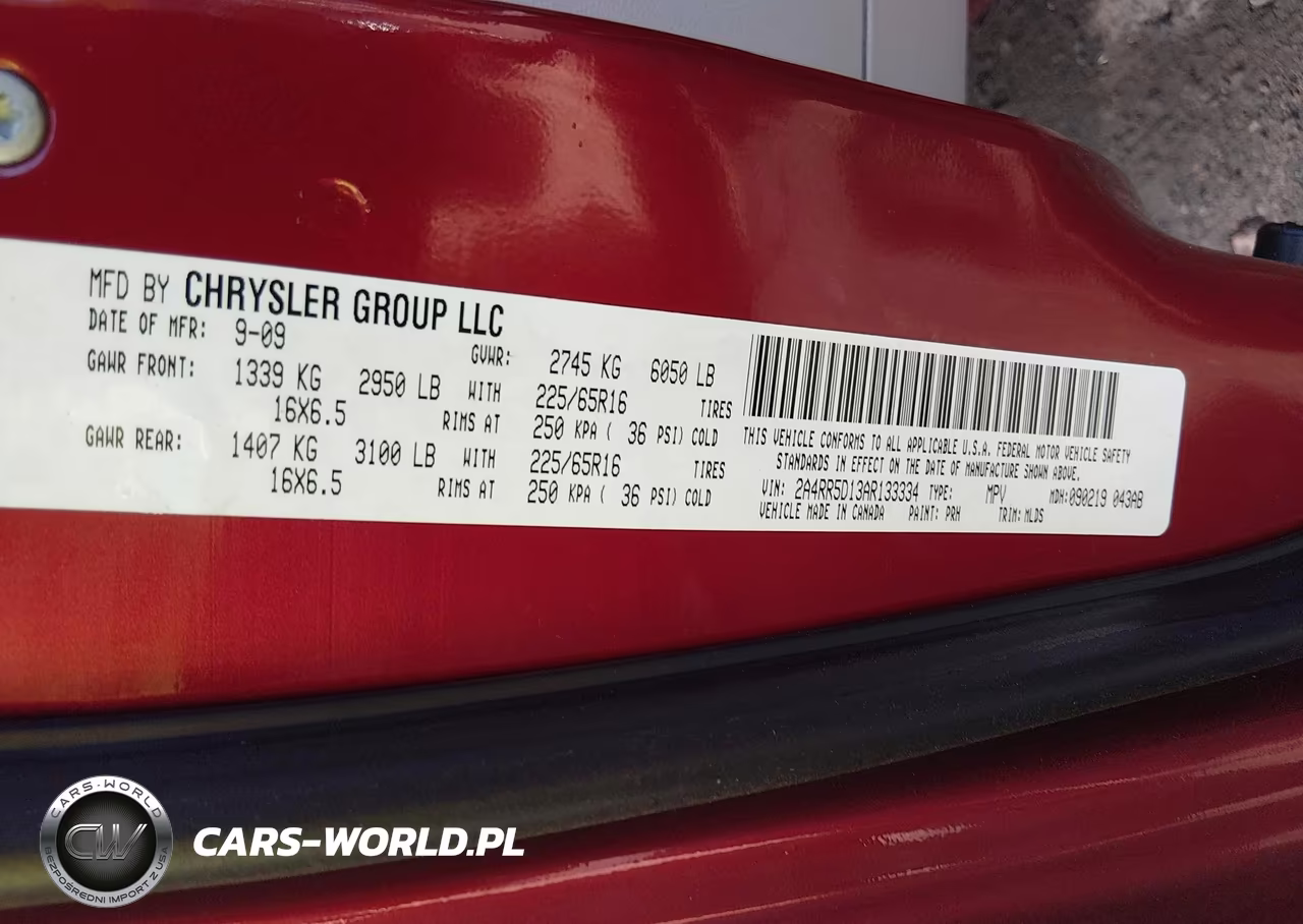 2010 Chrysler Town & Country Touring VIN:2A4RR5D13AR133334 - 9