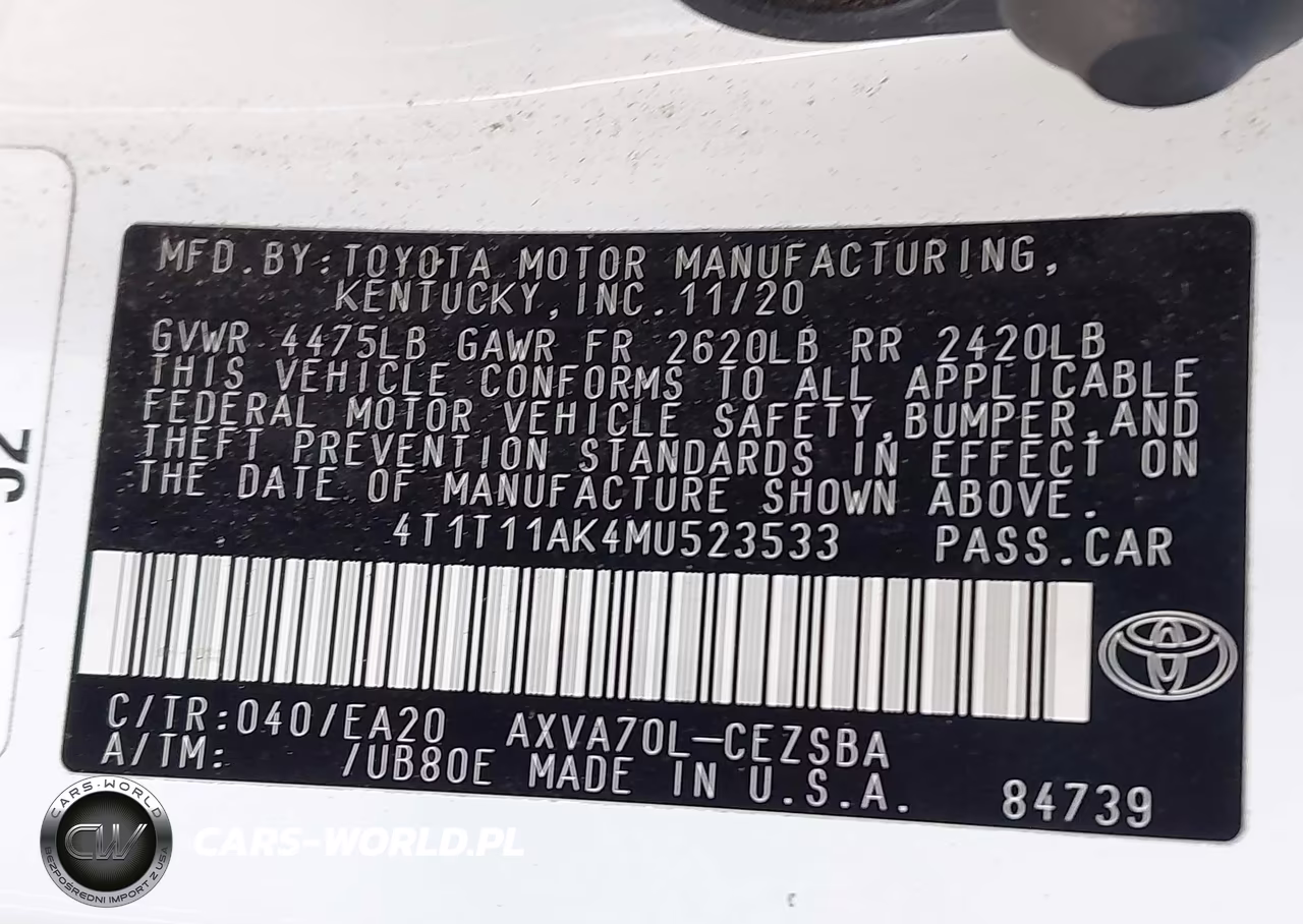 2021 Toyota Camry Se VIN:4T1T11AK4MU523533 - 9