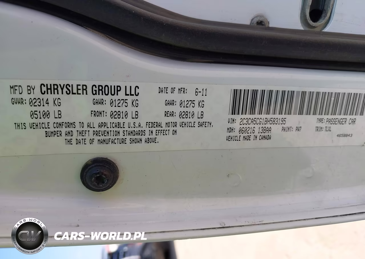 2011 Chrysler 300 Limited VIN:2C3CA5CG1BH583195 - 9