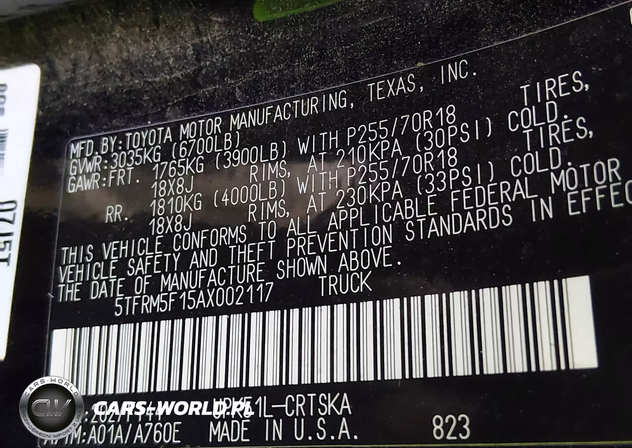 2010 Toyota Tundra Grade 4.6L V8 VIN:5TFRM5F15AX002117 - 9
