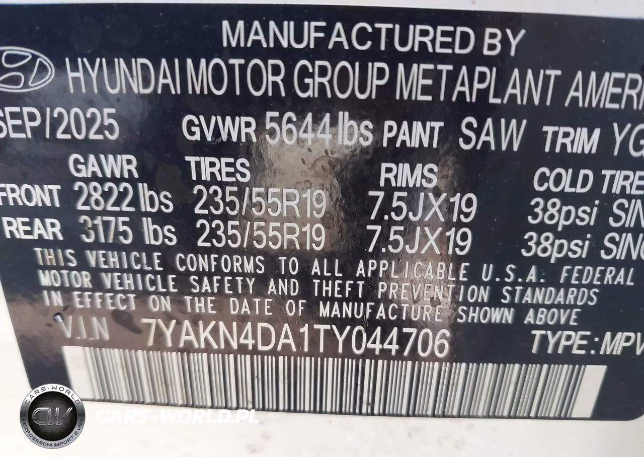 2026 Hyundai Ioniq 5 Sel VIN:7YAKN4DA1TY044706 - 9