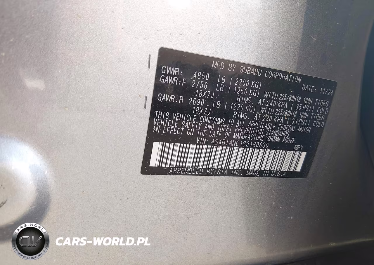 2025 Subaru Outback Limited VIN:4S4BTANC1S3180630 - 9