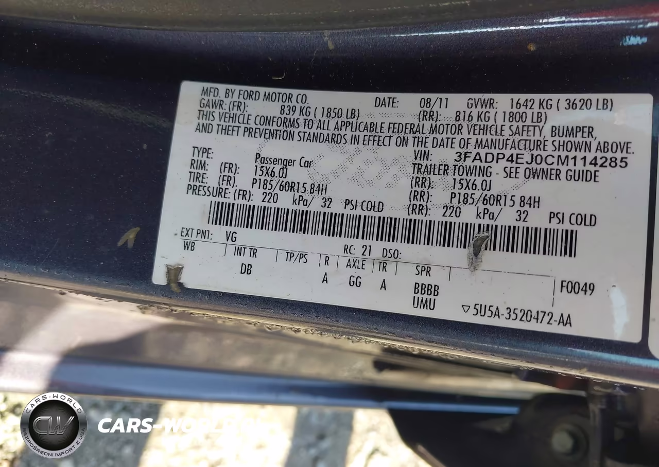2012 Ford Fiesta Se VIN:3FADP4EJ0CM114285 - 9
