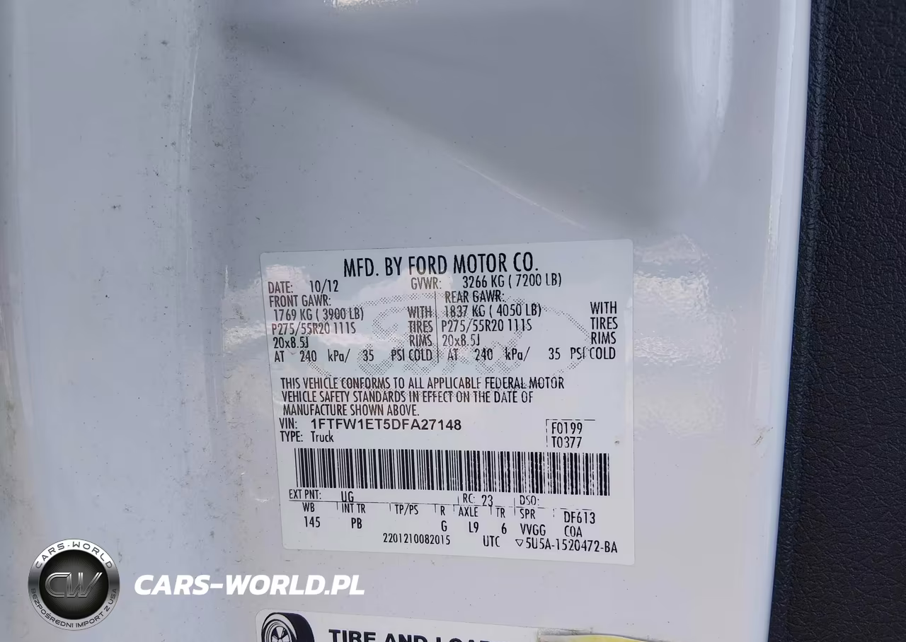2013 Ford F-150 Platinum VIN:1FTFW1ET5DFA27148 - 9
