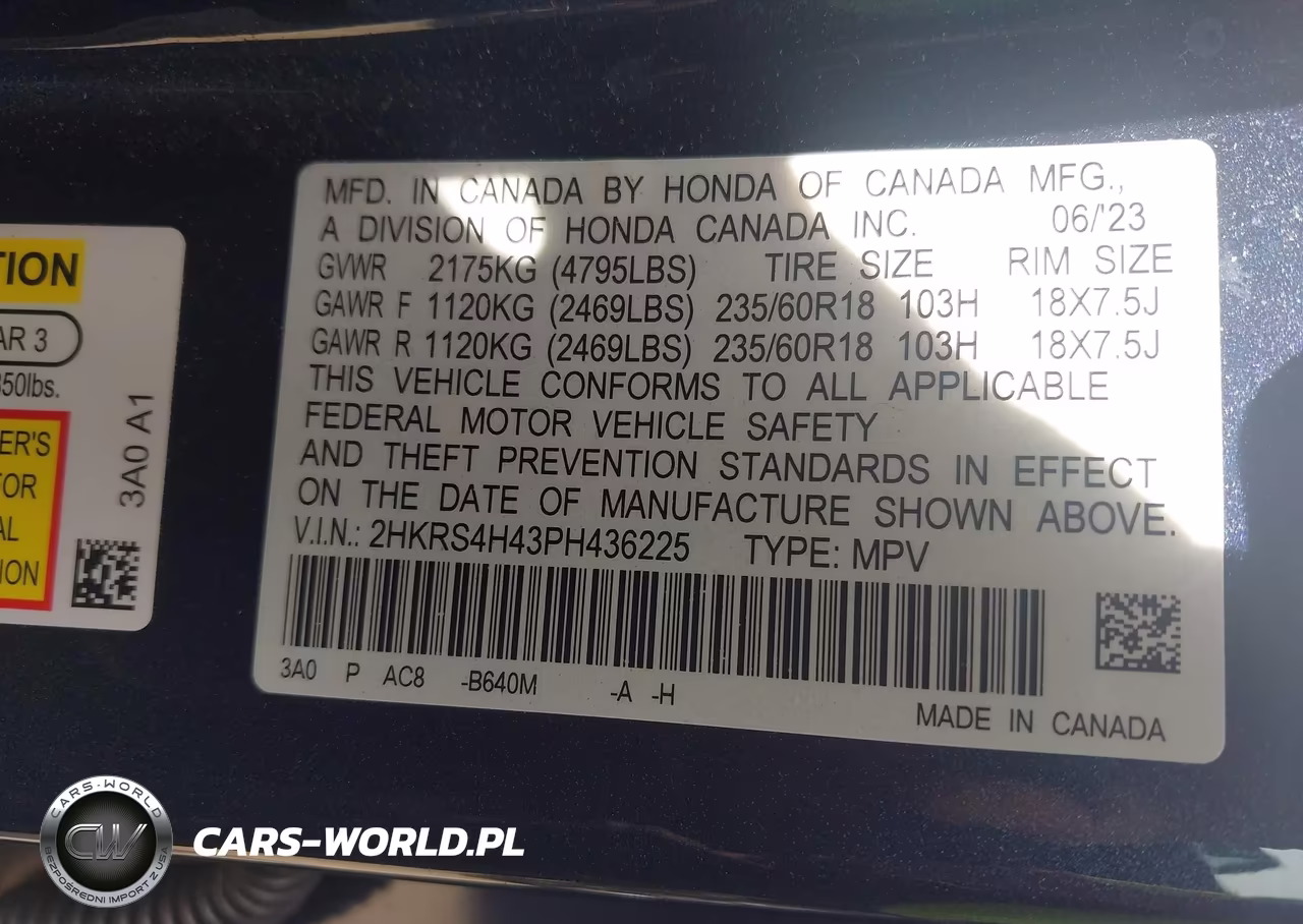 2023 Honda Cr-V Ex Awd VIN:2HKRS4H43PH436225 - 9