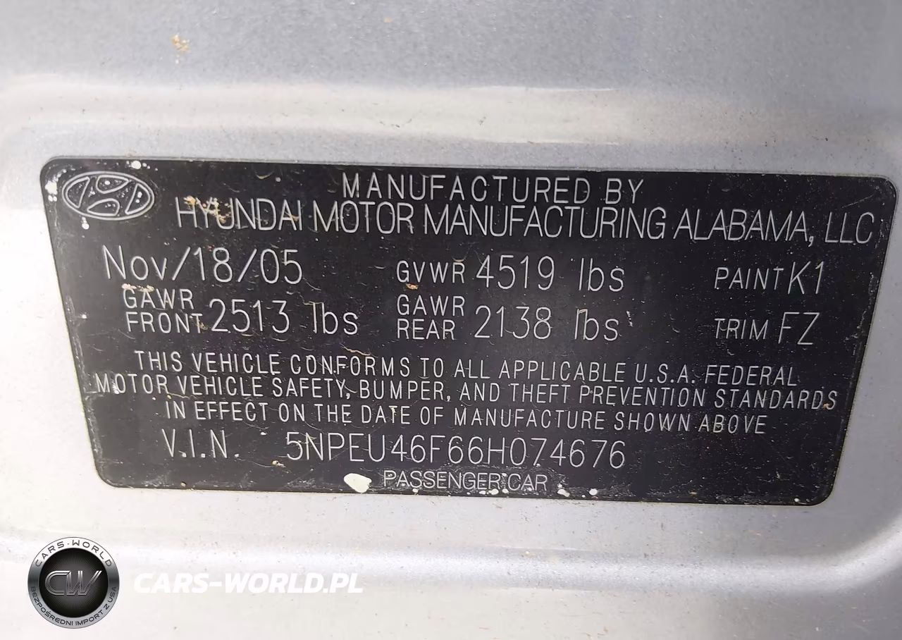 2006 Hyundai Sonata Gls V6-Lx V6 VIN:5NPEU46F66H074676 - 9