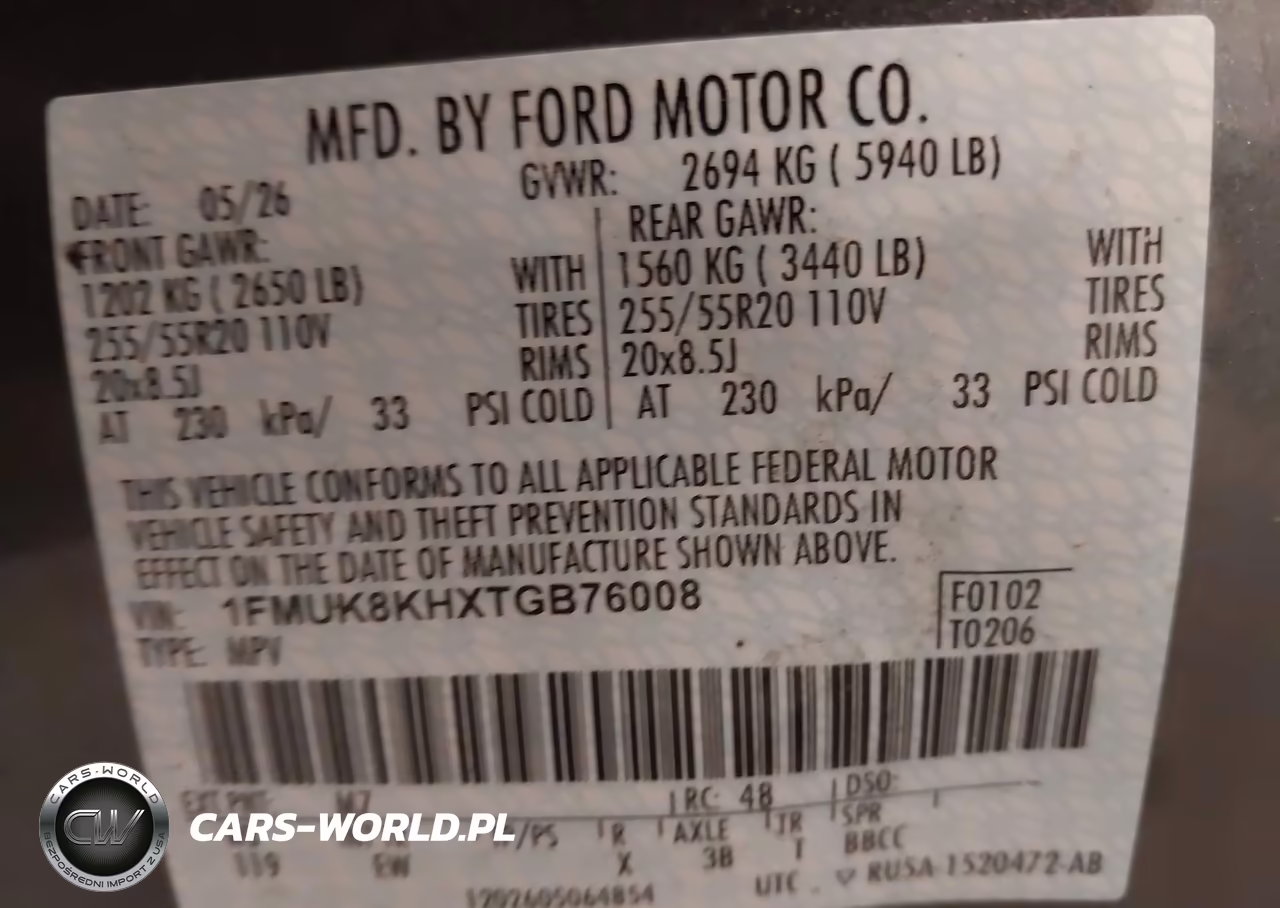 2026 Ford Explorer St-Line VIN:1FMUK8KHXTGB76008 - 9