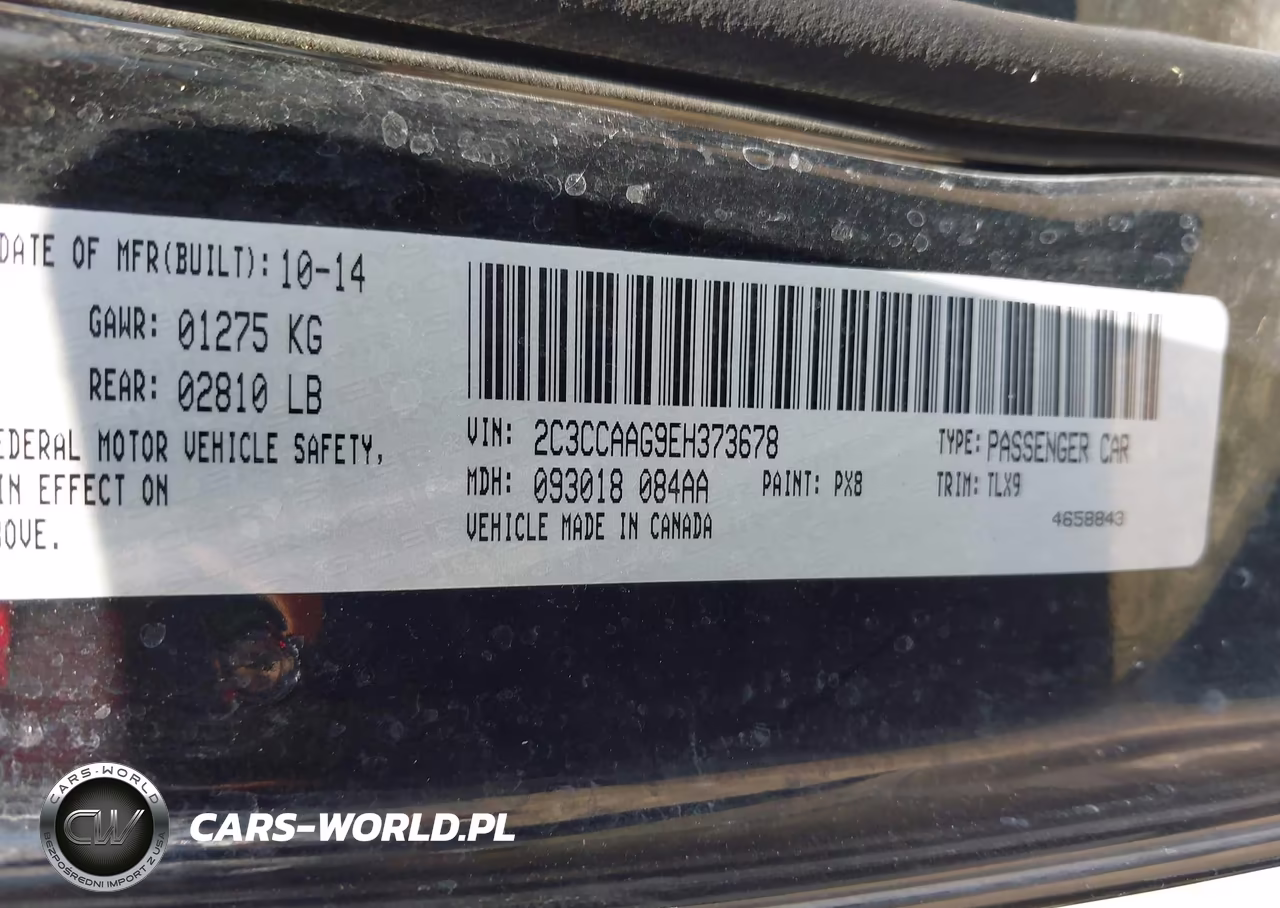2014 Chrysler 300 VIN:2C3CCAAG9EH373678 - 9