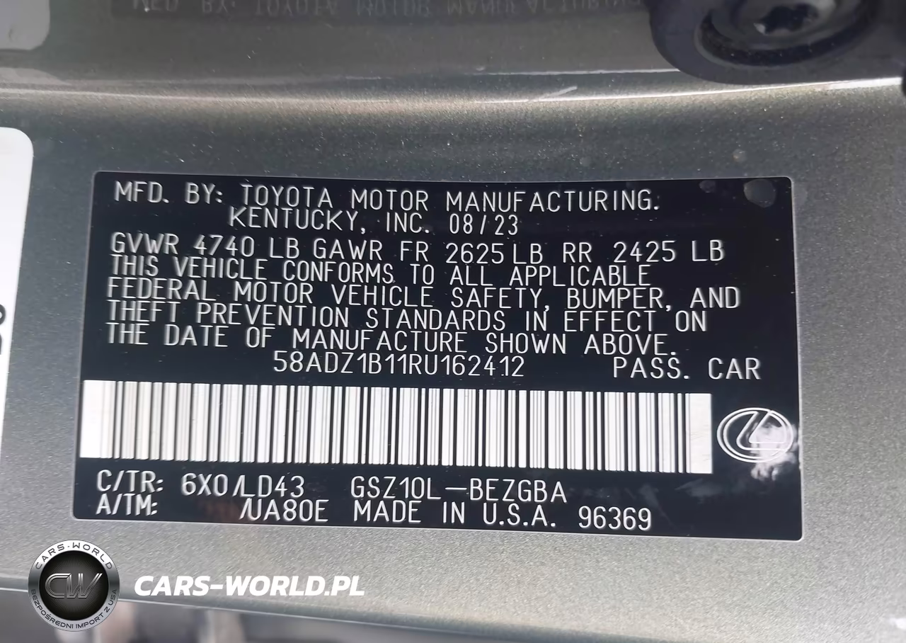 2024 Lexus Es 350 VIN:58ADZ1B11RU162412 - 9