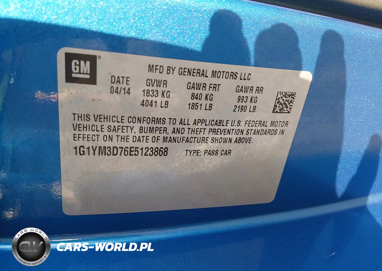 2014 Chevrolet Corvette Stingray Z51 VIN:1G1YM3D76E5123868 - 9