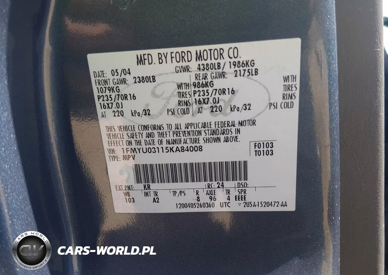 2005 Ford Escape Xlt VIN:1FMYU03115KA84008 - 9