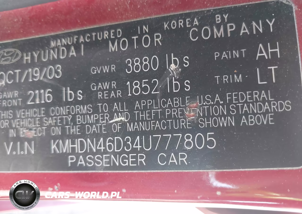 2004 Hyundai Elantra Gls-Gt VIN:KMHDN46D34U777805 - 9