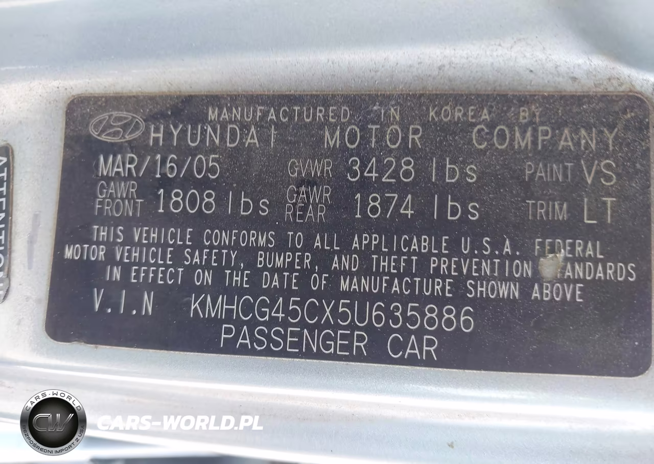 2005 Hyundai Accent Gls VIN:KMHCG45CX5U635886 - 9