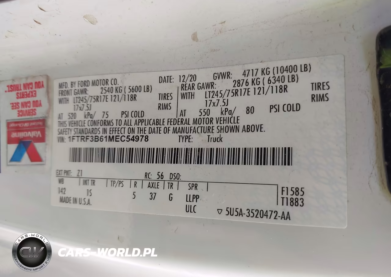 2021 Ford F-350 Xl VIN:1FTRF3B61MEC54978 - 9