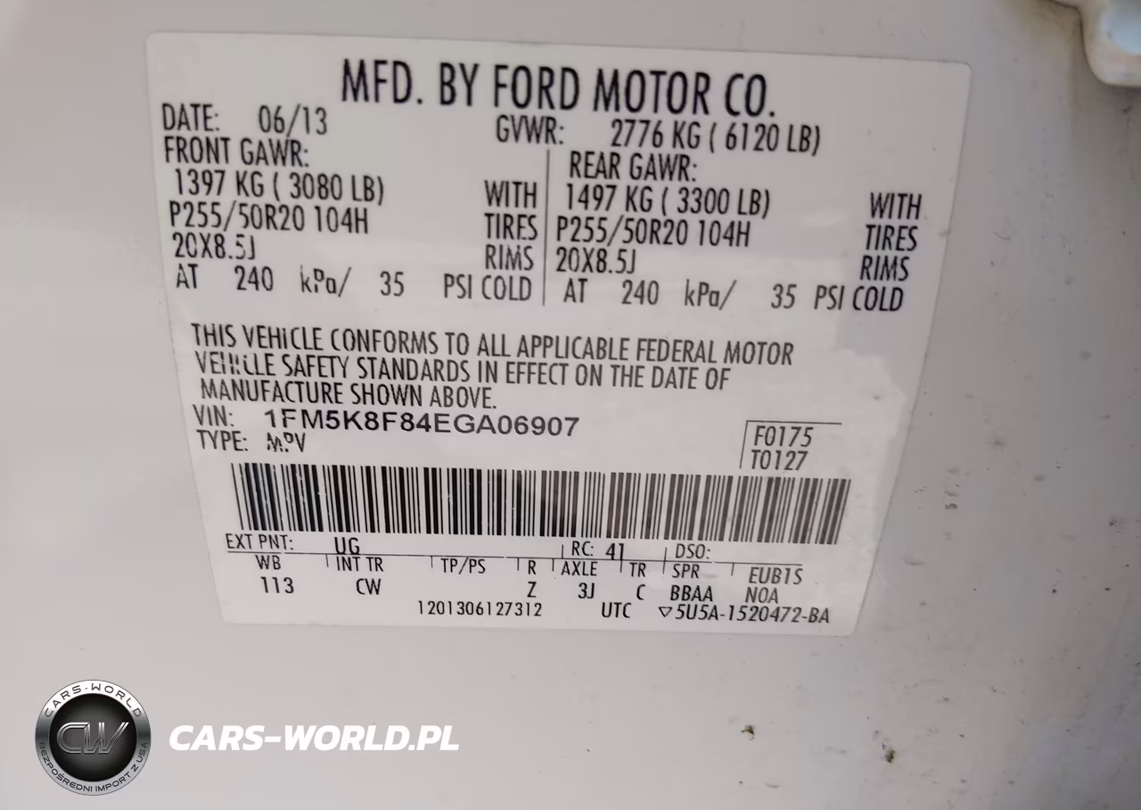 2014 Ford Explorer Limited VIN:1FM5K8F84EGA06907 - 9