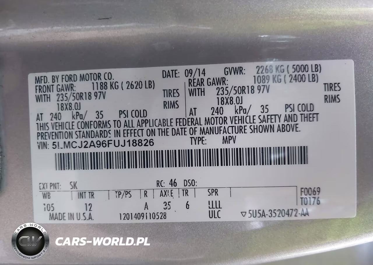 2015 Lincoln Mkc VIN:5LMCJ2A96FUJ18826 - 9
