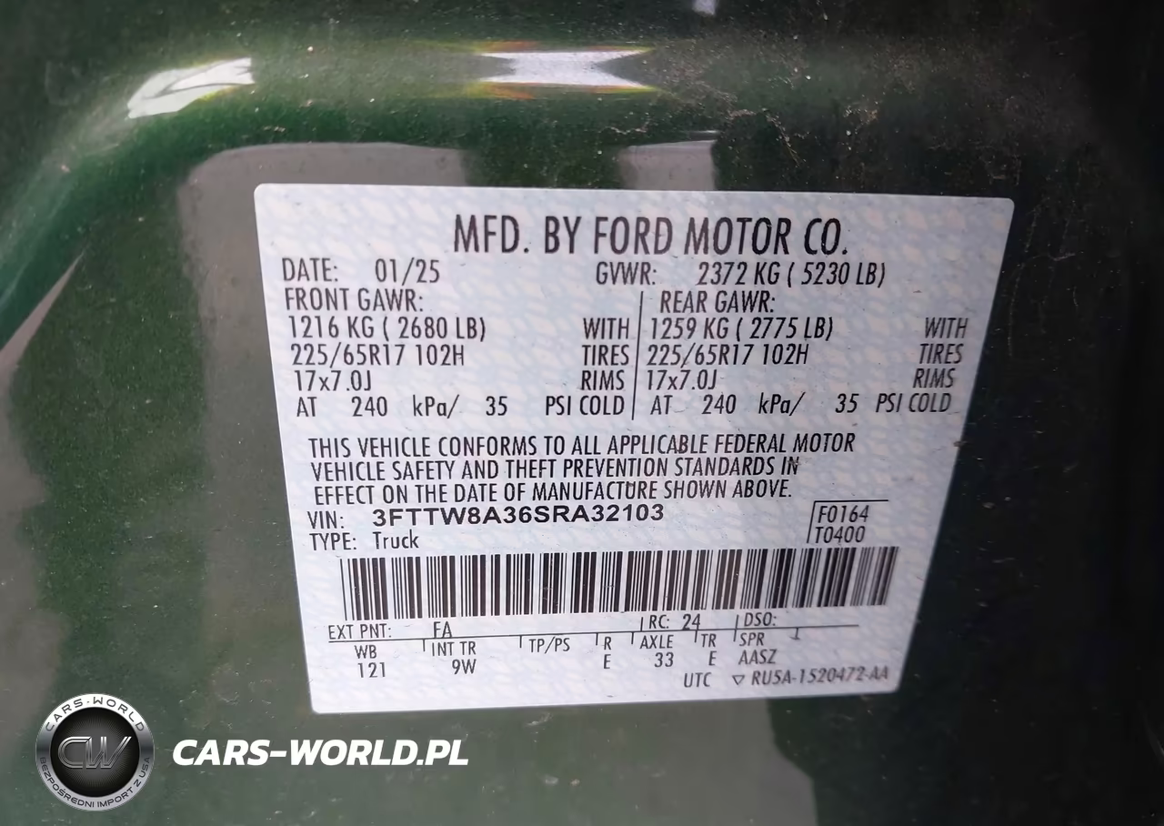 2025 Ford Maverick Xl VIN:3FTTW8A36SRA32103 - 9