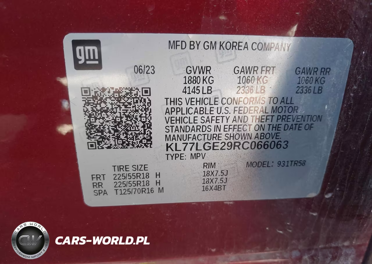 2019 CHEVROLET TRAX 1RS VIN:KL77LGE29RC066063 - 9