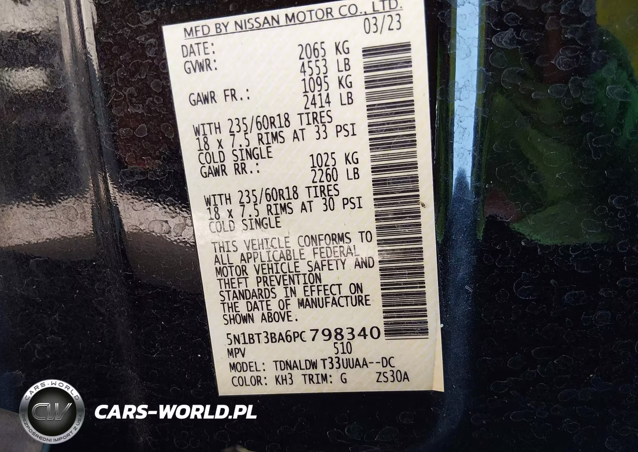 2023 Nissan Rogue Sv Fwd VIN:5N1BT3BA6PC798340 - 9