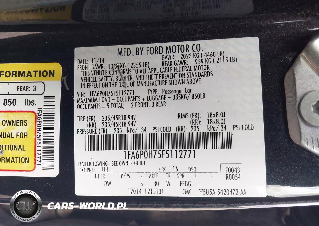 2015 Ford Fusion Se VIN:1FA6P0H75F5112771 - 9