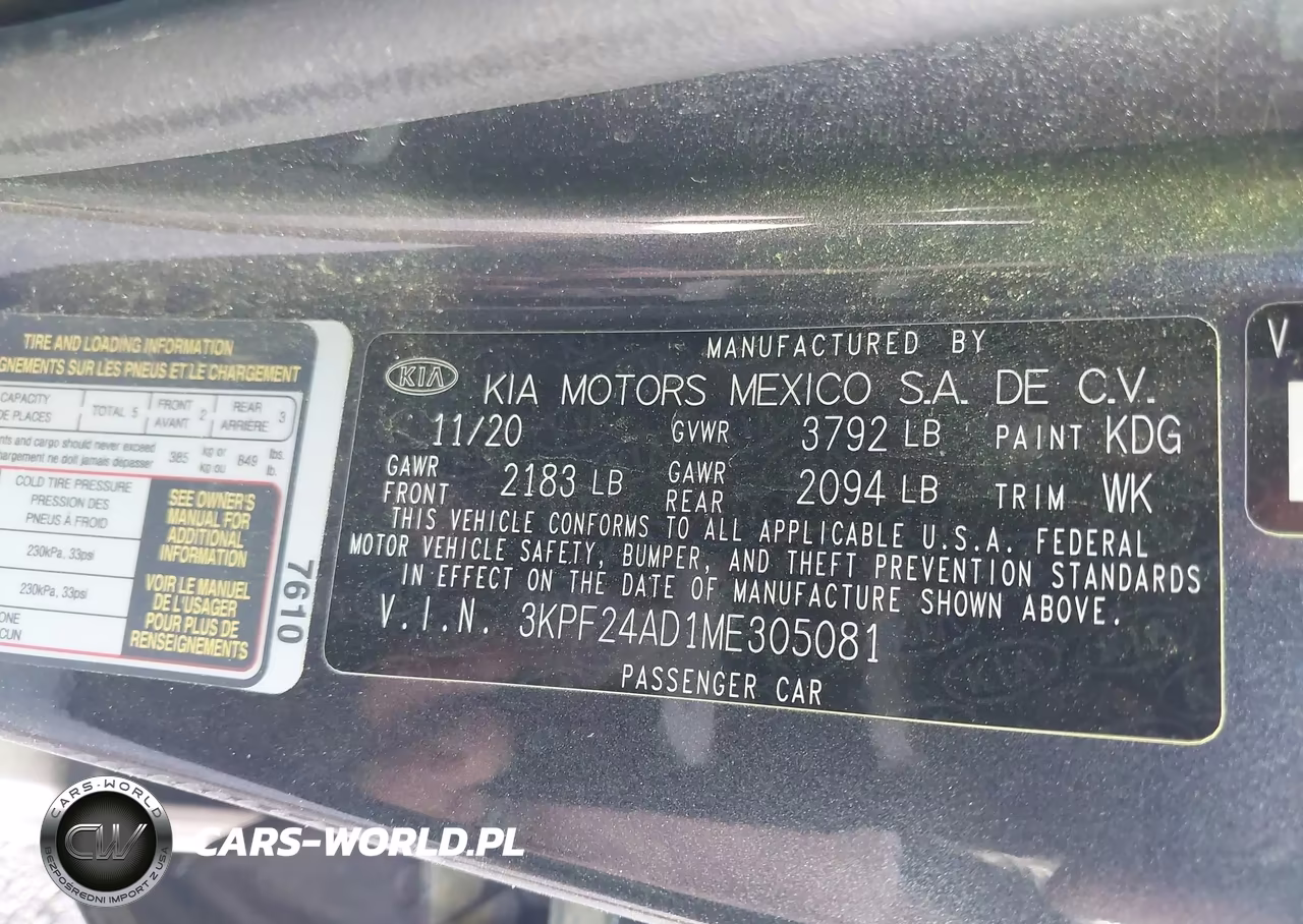 2021 Kia Forte Lxs VIN:3KPF24AD1ME305081 - 9