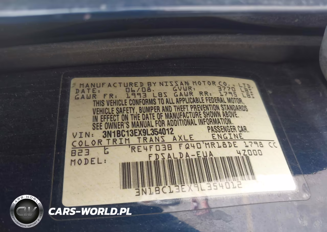 2009 Nissan Versa 1.8S VIN:3N1BC13EX9L354012 - 9