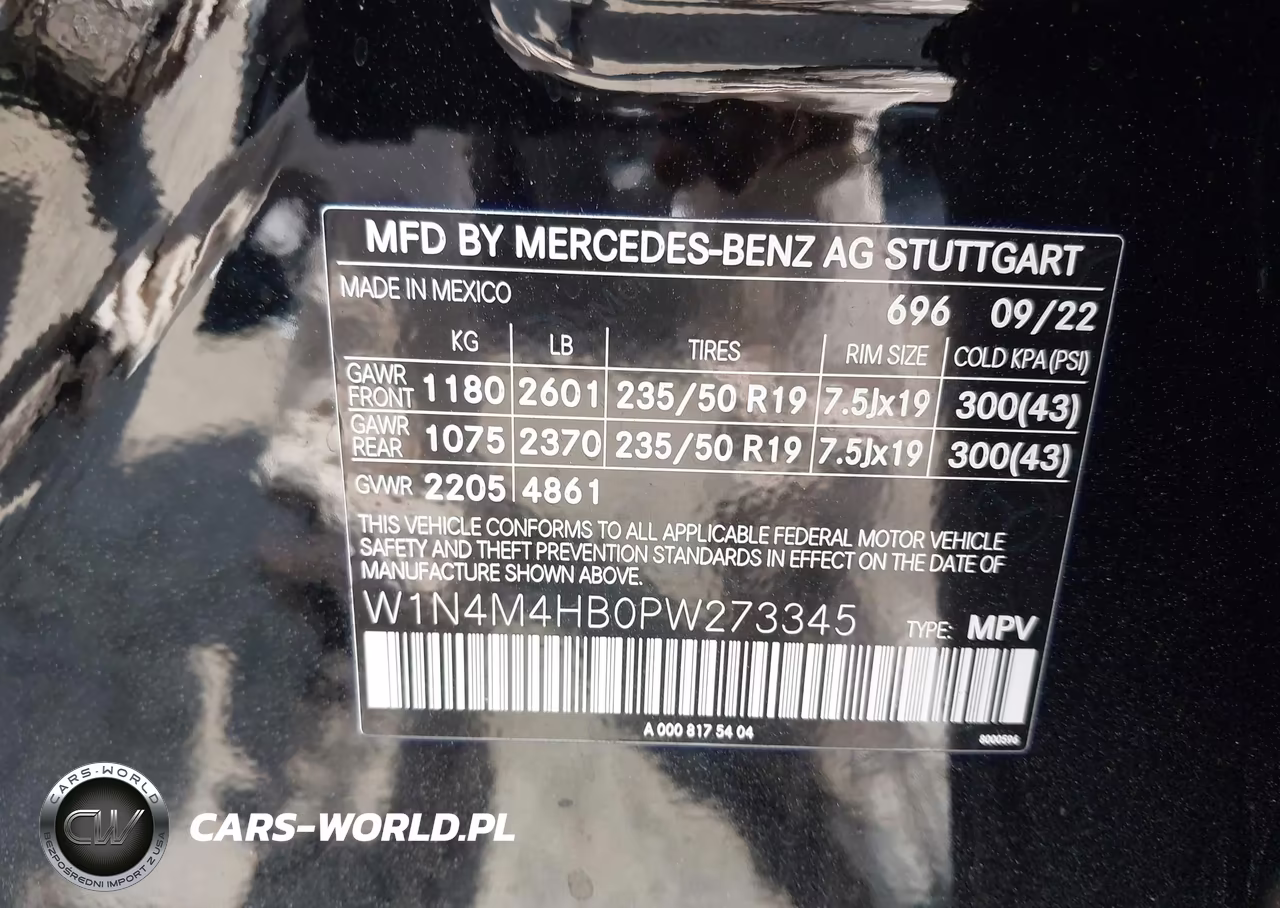 2023 Mercedes-Benz Glb 250 4Matic VIN:W1N4M4HB0PW273345 - 9