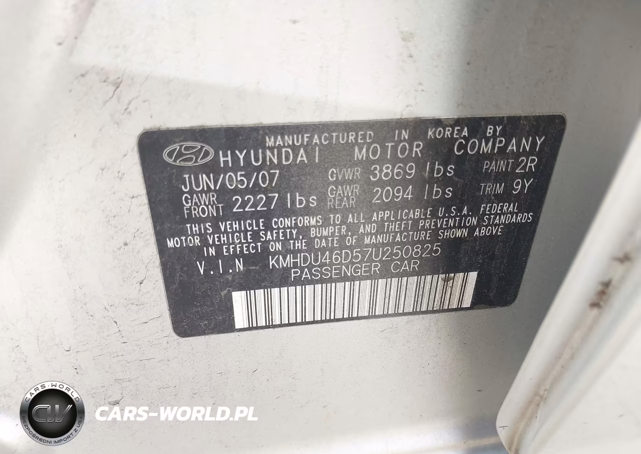 2007 Hyundai Elantra Gls-Limited-Se VIN:KMHDU46D57U250825 - 9