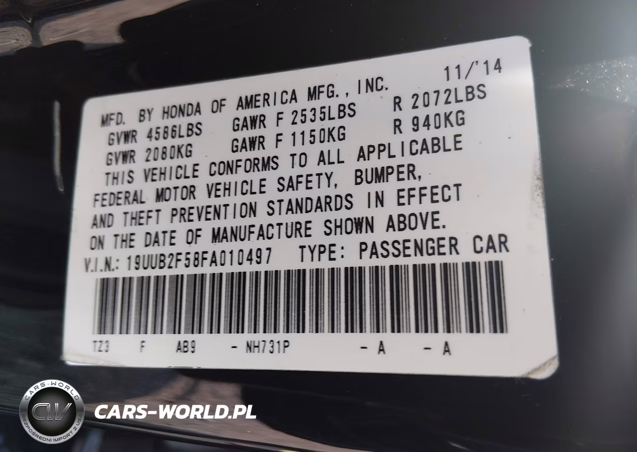 2015 Acura Tlx V6 Tech VIN:19UUB2F58FA010497 - 9