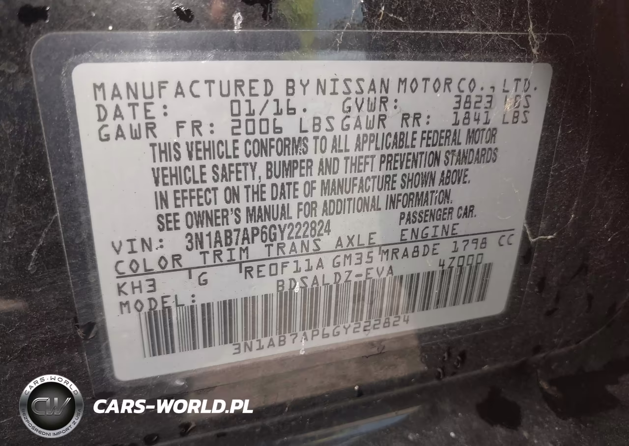 2016 Nissan Sentra Sv VIN:3N1AB7AP6GY222824 - 9