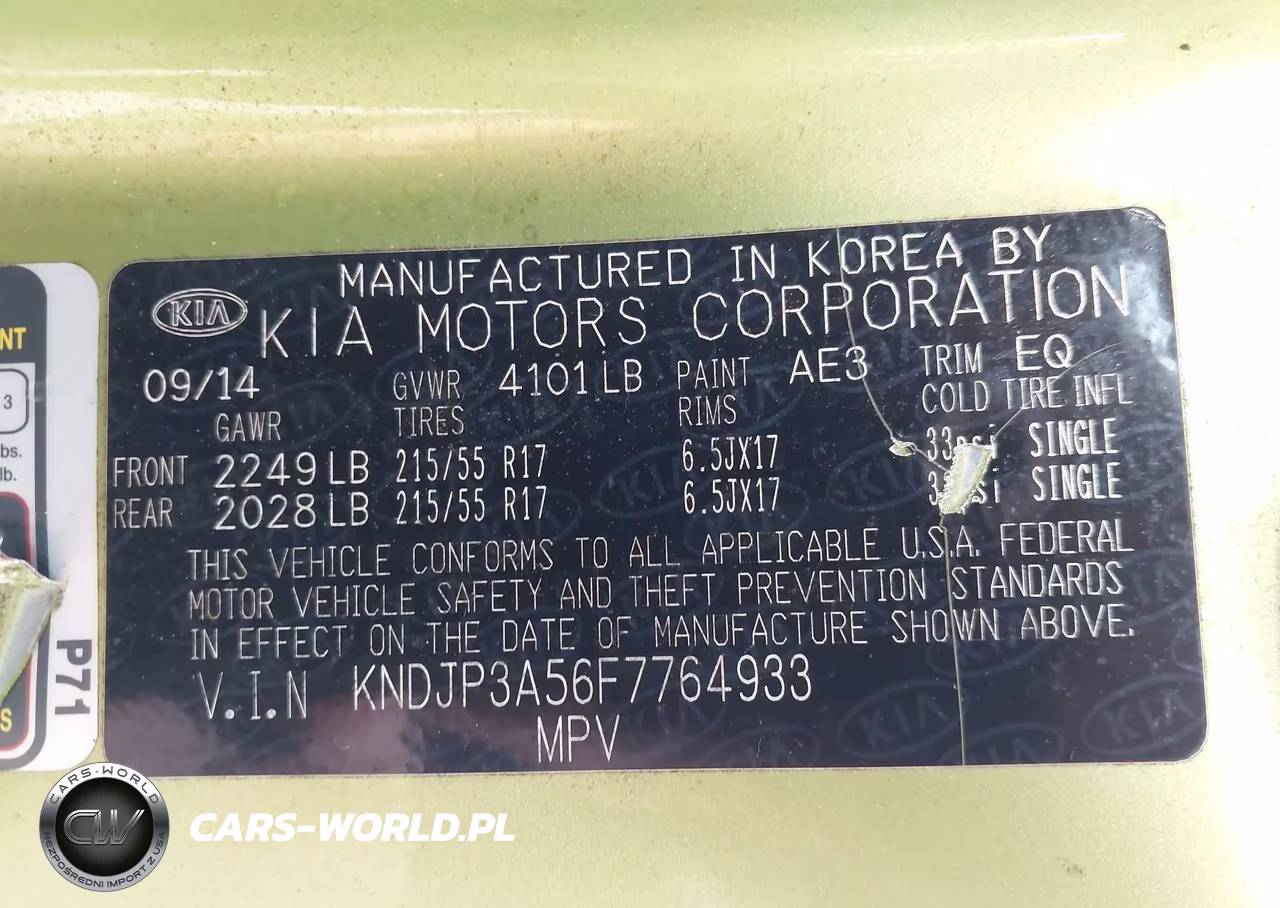 2015 Kia Soul + VIN:KNDJP3A56F7764933 - 9
