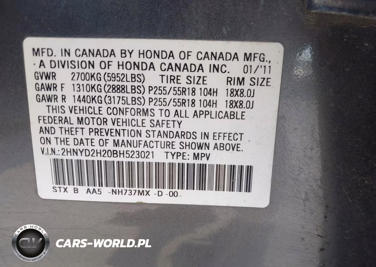 2011 Acura Mdx VIN:2HNYD2H20BH523021 - 9