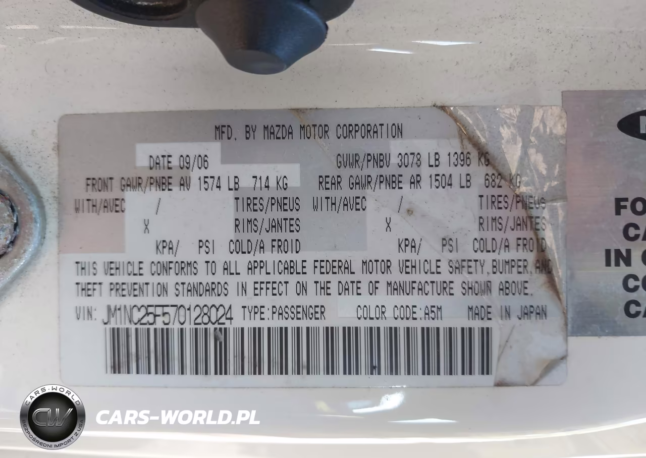 2007 Mazda Mx-5 Touring VIN:JM1NC25F570128024 - 9