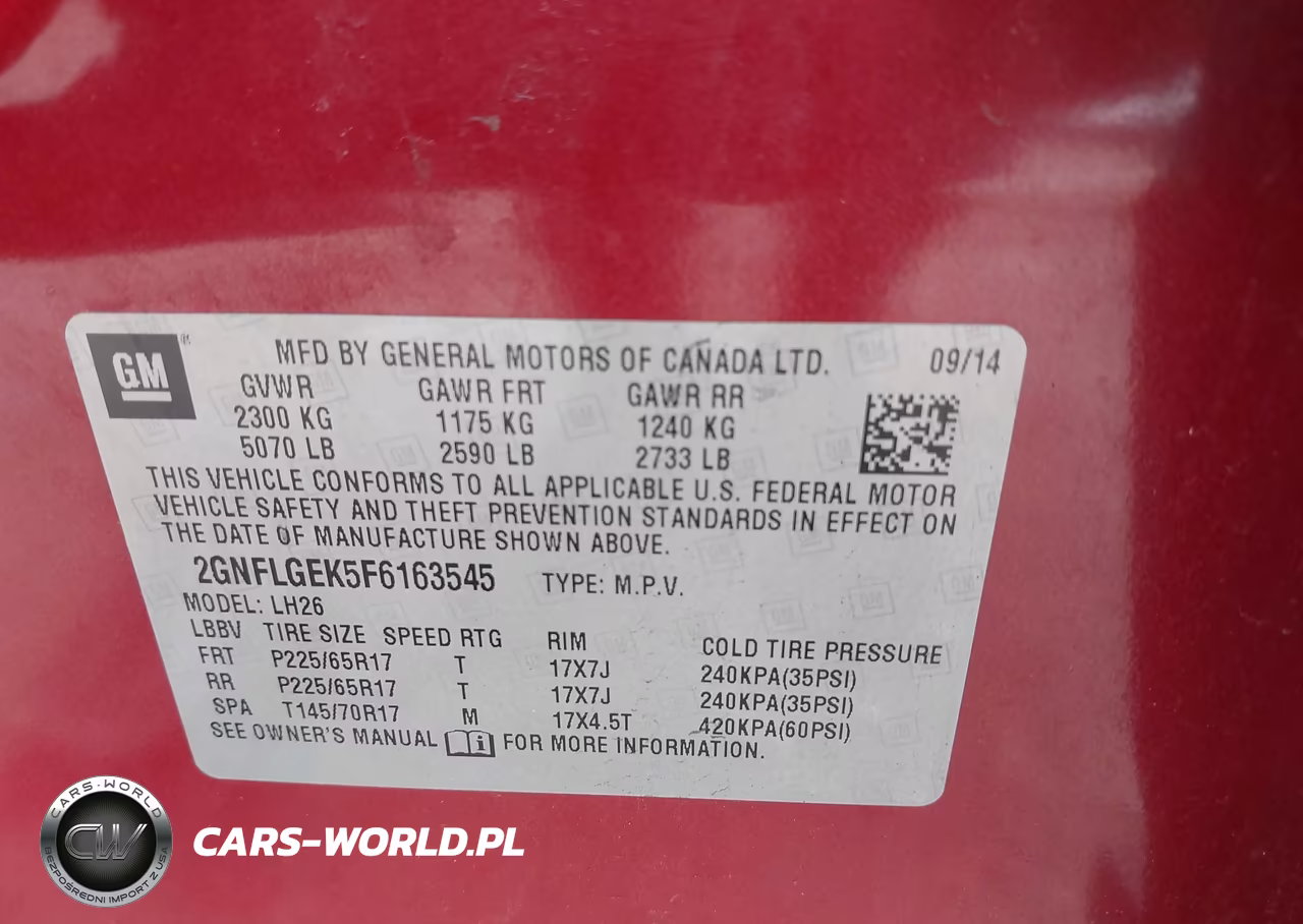 2015 Chevrolet Equinox 2Lt VIN:2GNFLGEK5F6163545 - 9