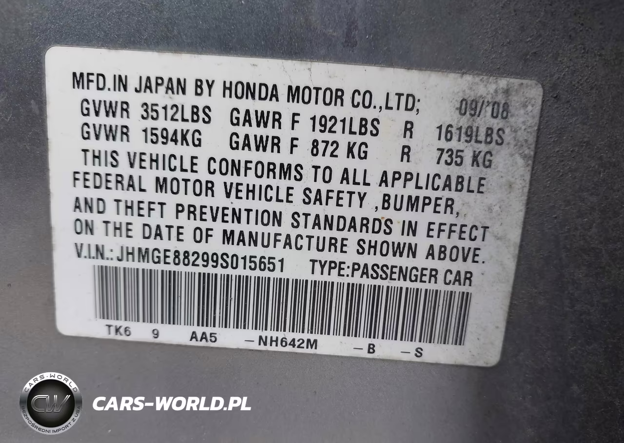 2009 Honda Fit VIN:JHMGE88299S015651 - 9