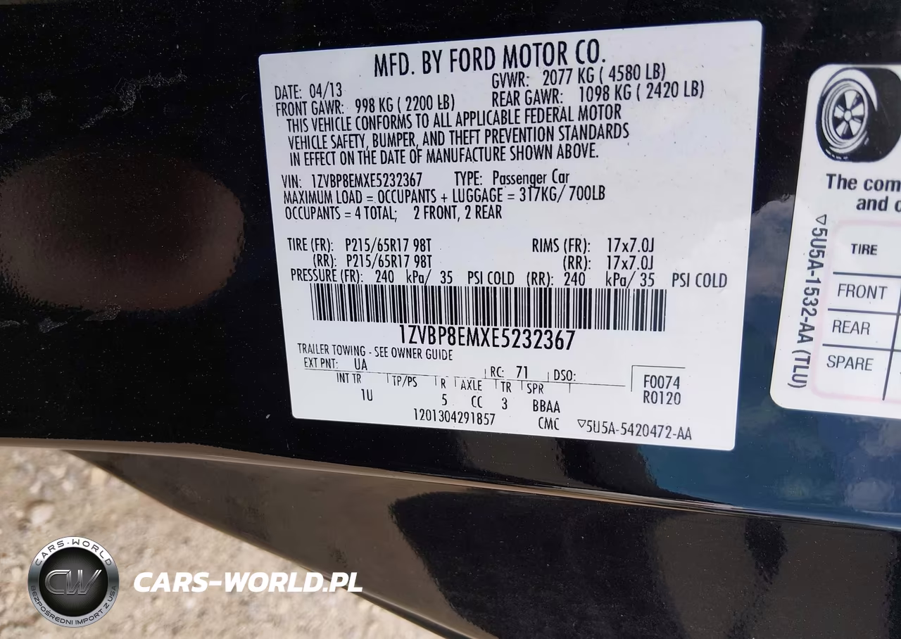 2014 Ford Mustang V6 VIN:1ZVBP8EMXE5232367 - 9