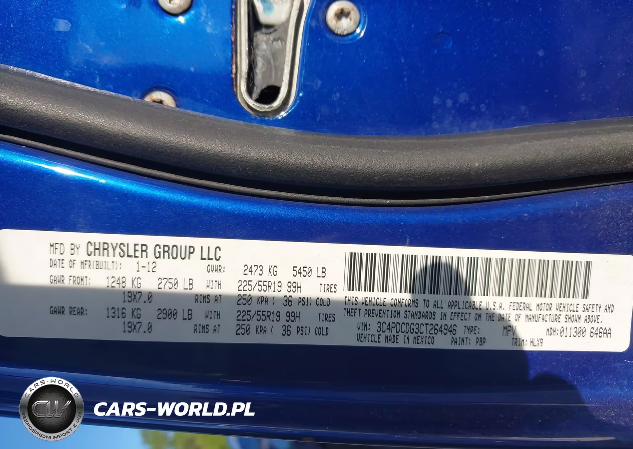 2012 Dodge Journey Crew VIN:3C4PDCDG3CT264946 - 9