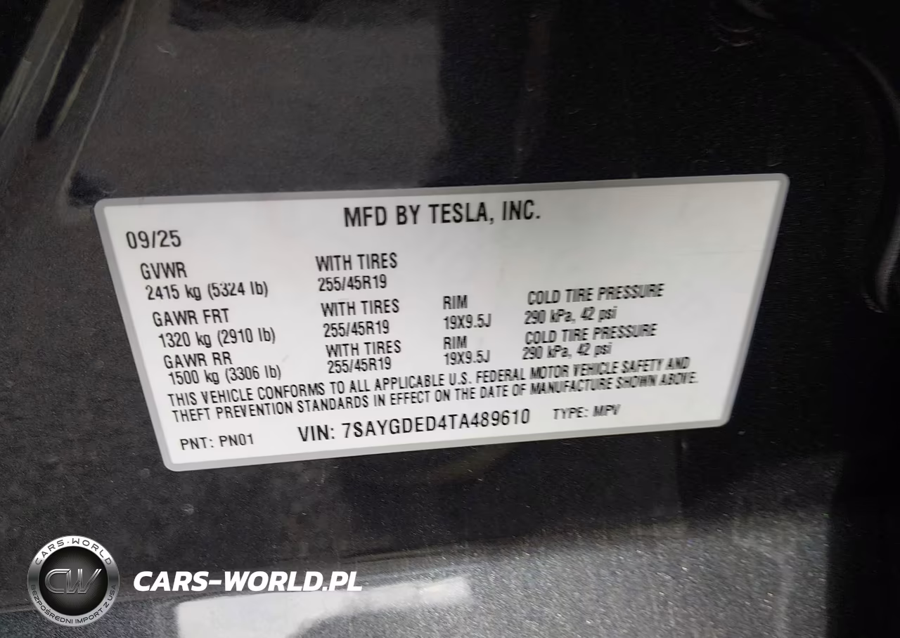 2026 Tesla Model Y Premium Rear-Wheel Drive-Rear-Wheel Drive VIN:7SAYGDED4TA489610 - 9