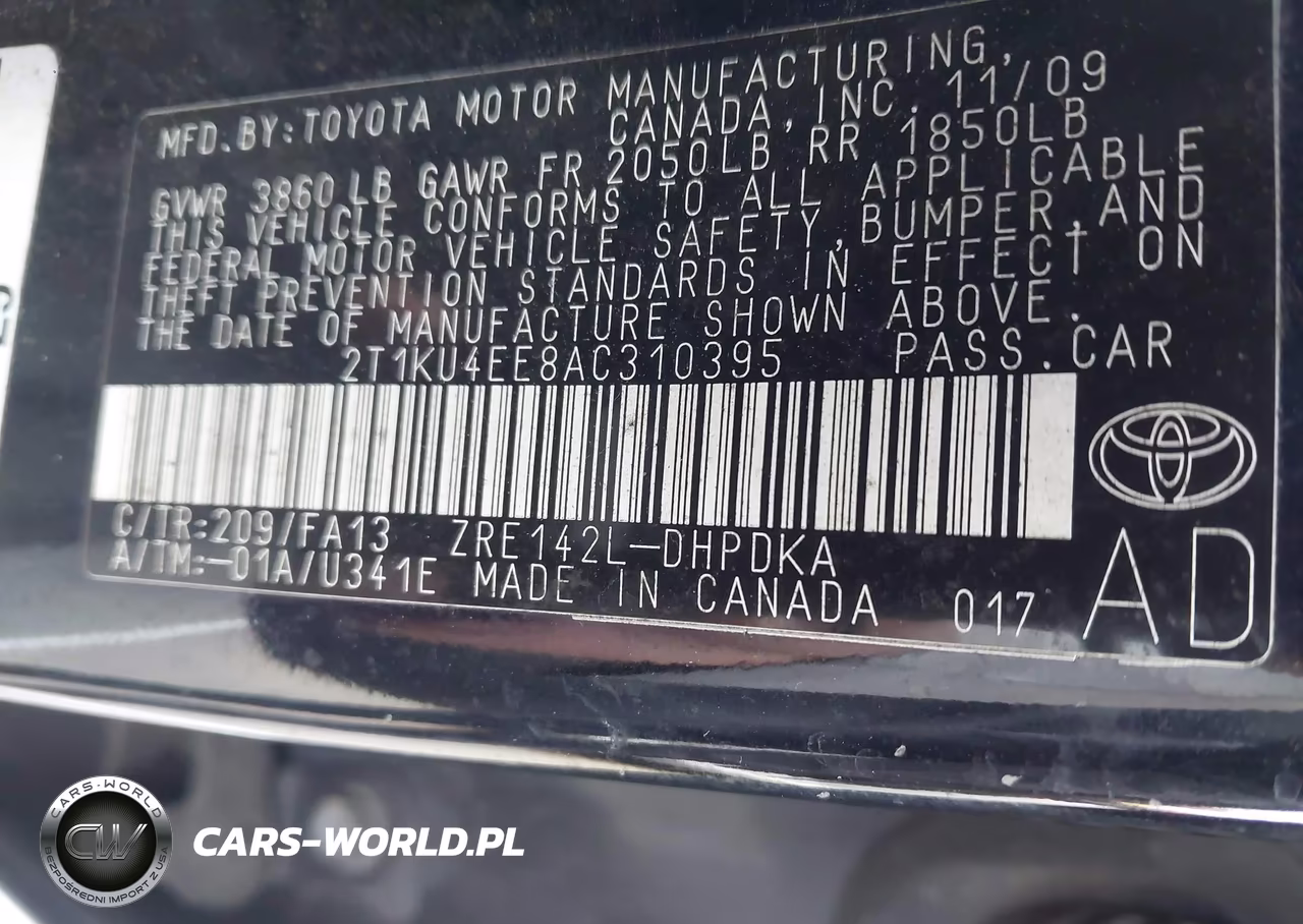2010 Toyota Matrix VIN:2T1KU4EE8AC310395 - 9