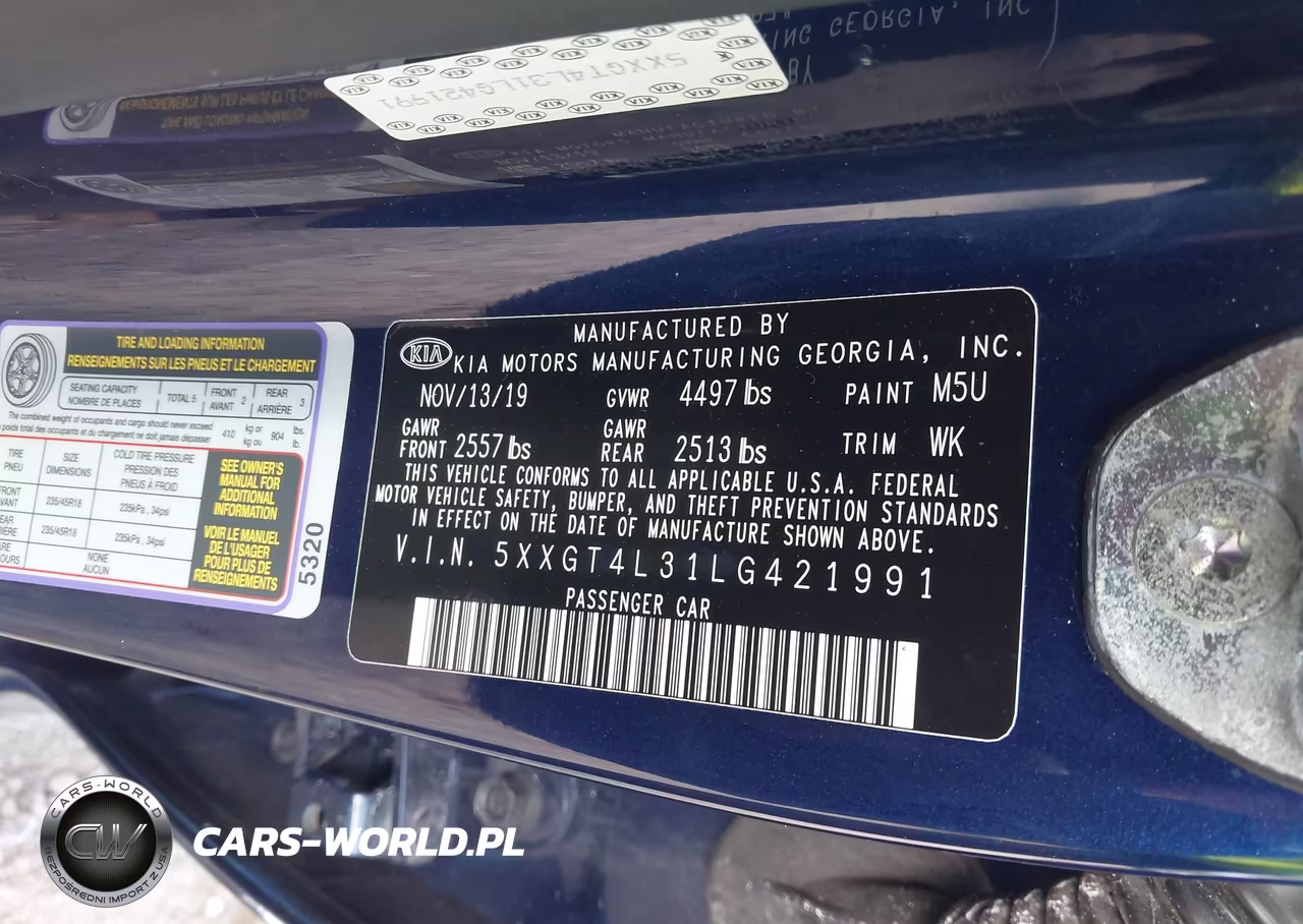 2020 Kia Optima S VIN:5XXGT4L31LG421991 - 9