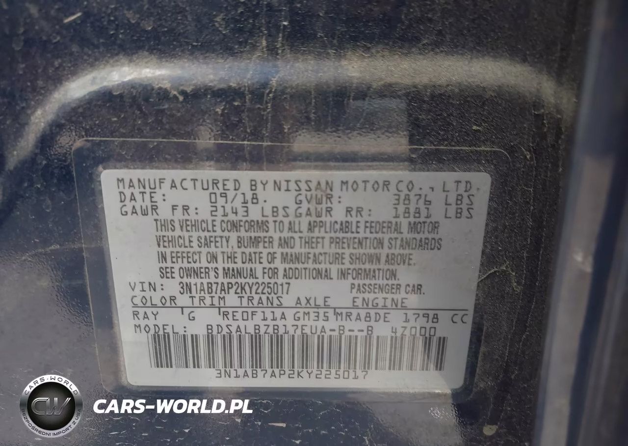 2019 Nissan Sentra S VIN:3N1AB7AP2KY225017 - 9