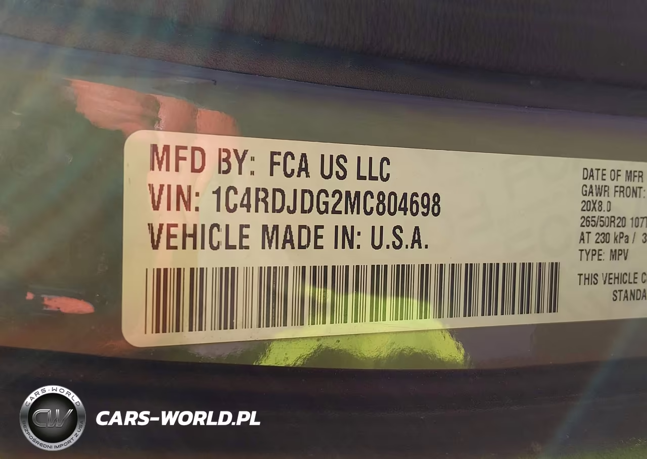 2021 Dodge Durango Gt Awd VIN:1C4RDJDG2MC804698 - 9