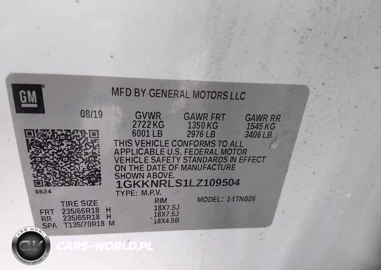 2020 GMC Acadia Fwd Sle VIN:1GKKNRLS1LZ109504 - 9