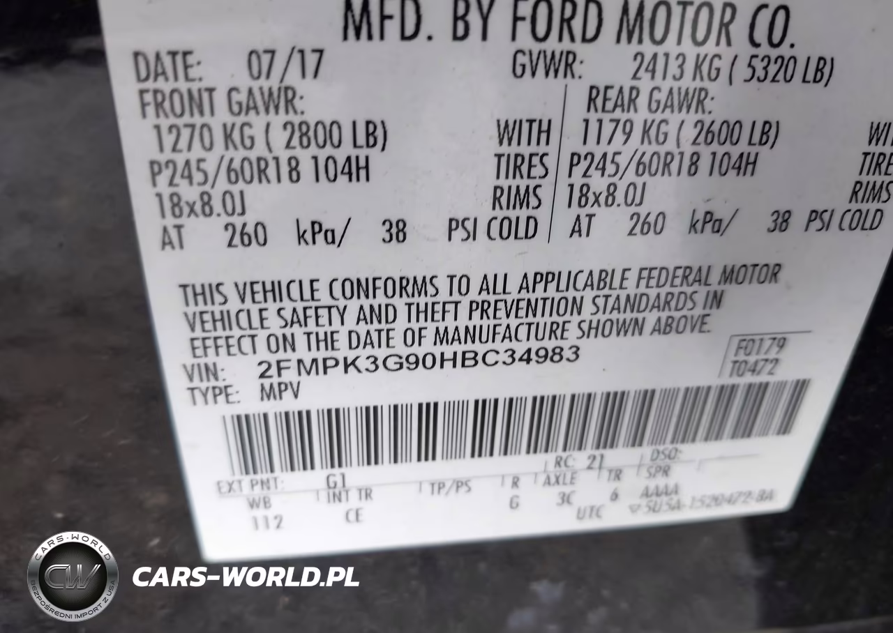 2017 Ford Edge Se VIN:2FMPK3G90HBC34983 - 9