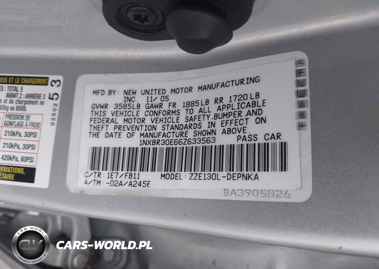 2006 Toyota Corolla Le VIN:1NXBR30E66Z633563 - 9