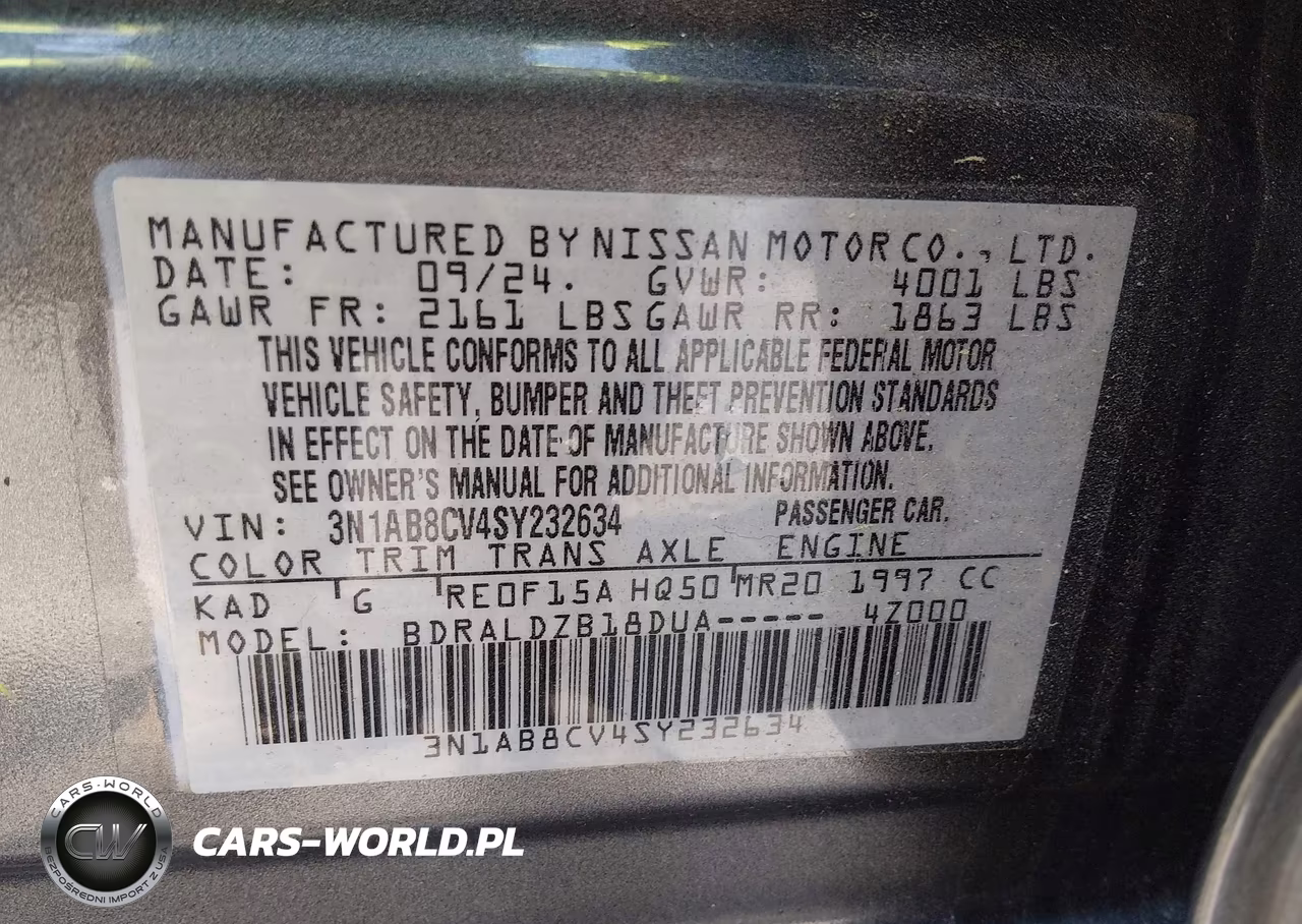 2025 Nissan Sentra Sv VIN:3N1AB8CV4SY232634 - 9