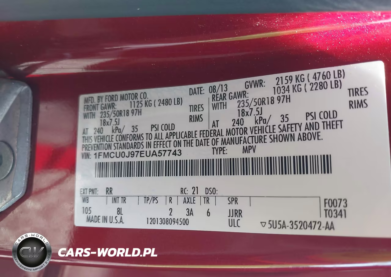 2014 Ford Escape Titanium VIN:1FMCU0J97EUA57743 - 9