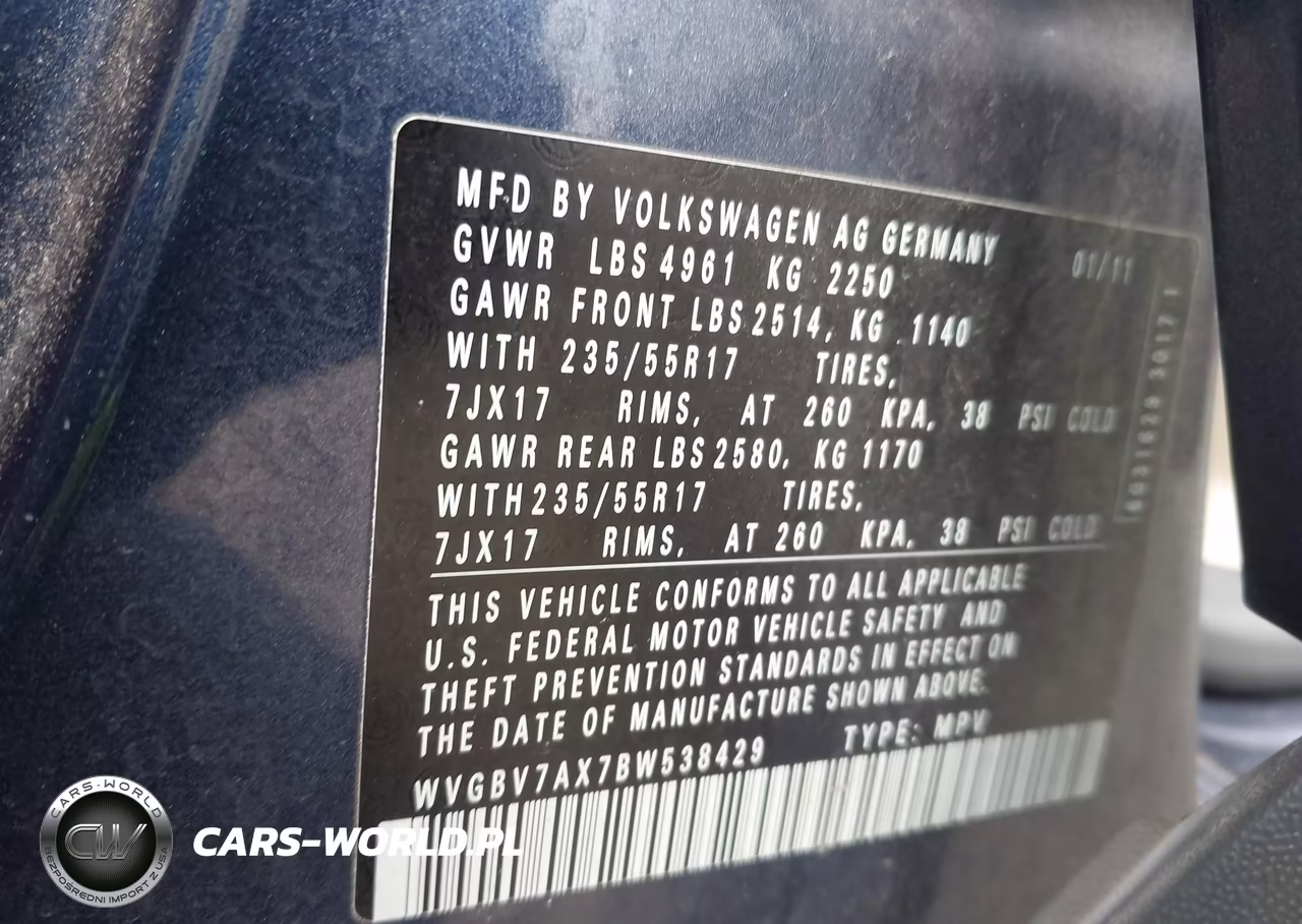 2011 Volkswagen Tiguan Se VIN:WVGBV7AX7BW538429 - 9