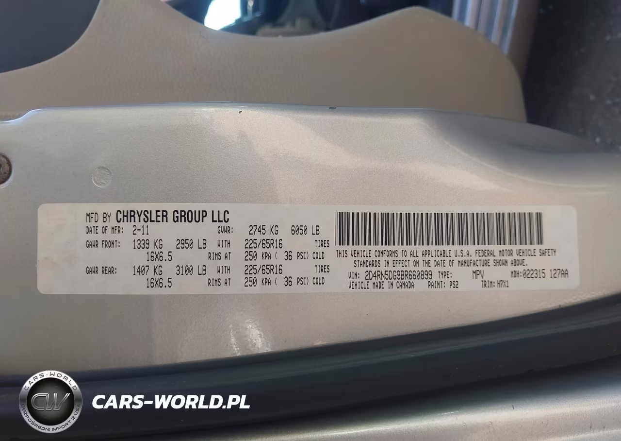2011 Dodge Grand Caravan Crew VIN:2D4RN5DG9BR660899 - 9